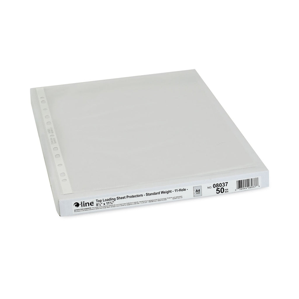 C-Line Standard Weight Poly Sheet Protectors, Clear, 2", 11.75 x 8.25, 50/Box