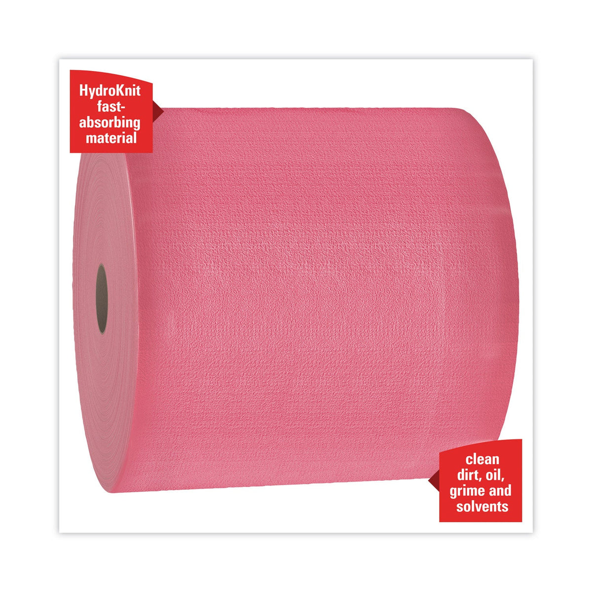 WypAll Power Clean X80 Heavy Duty Cloths, Jumbo Roll, 12.4 x 12.2, Red, 475 Wipers/Roll