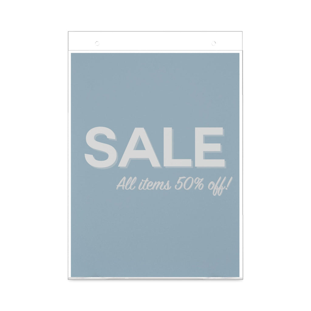deflecto Classic Image Wall-Mount Sign Holder, Portrait, 8.5 x 11, Clear