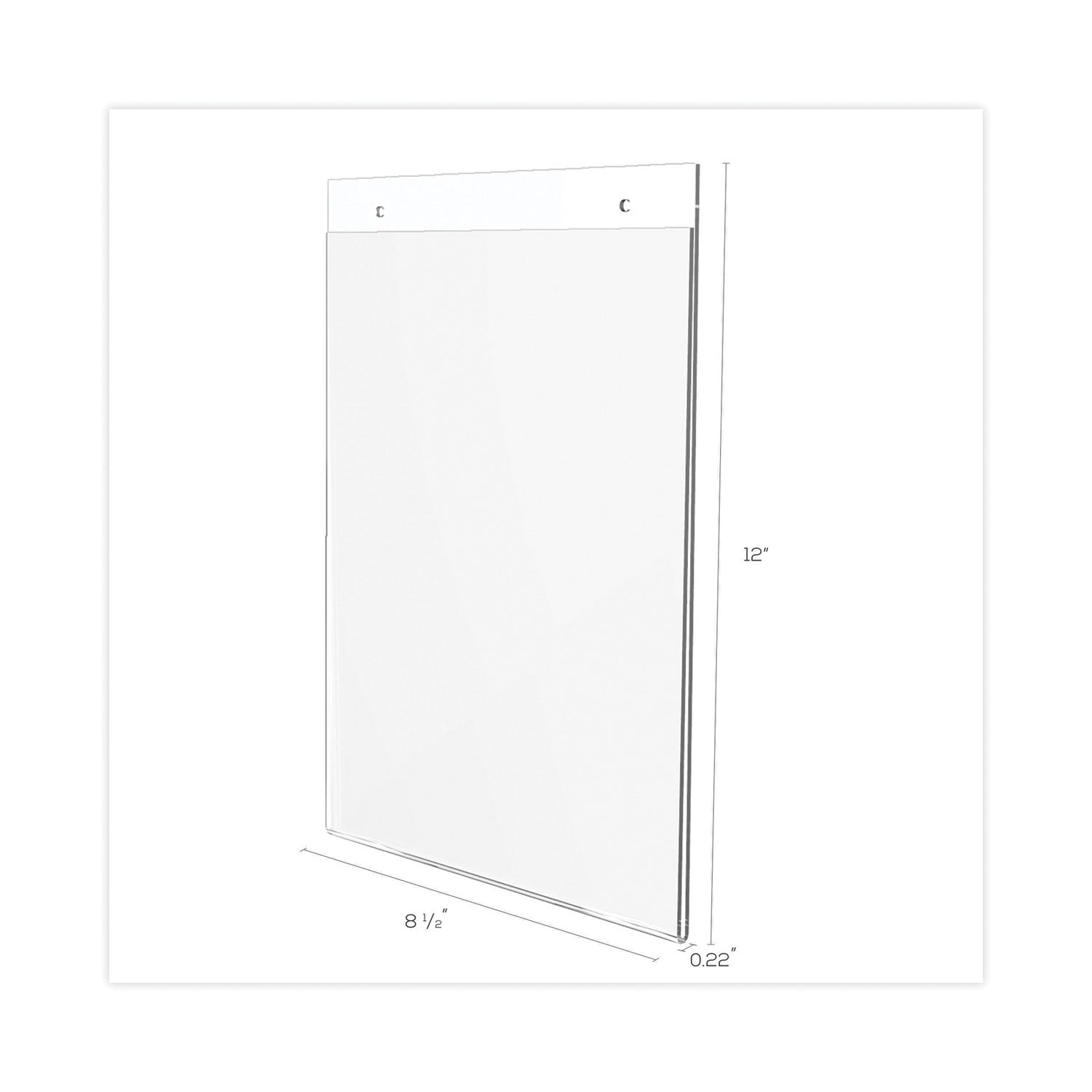 deflecto Classic Image Wall-Mount Sign Holder, Portrait, 8.5 x 11, Clear