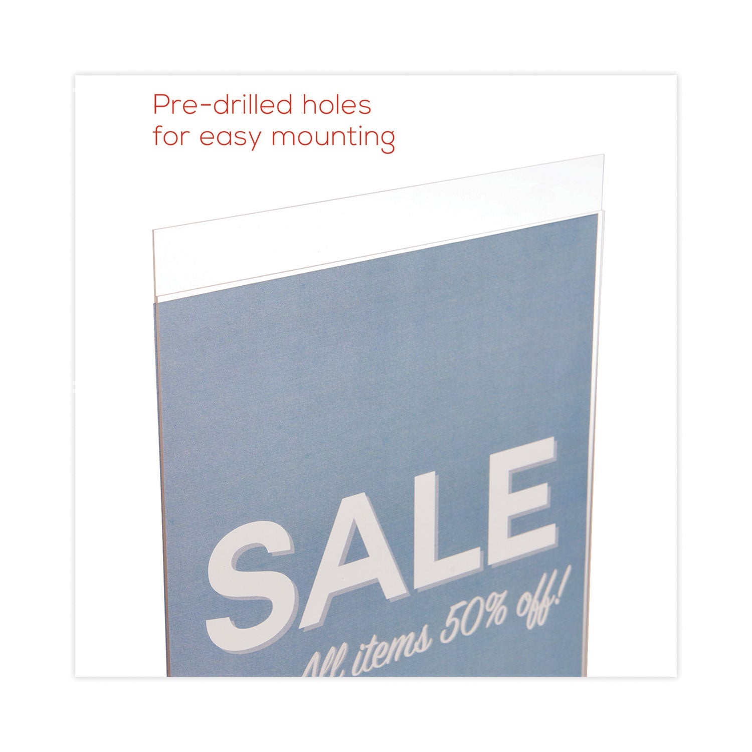 deflecto Classic Image Wall-Mount Sign Holder, Portrait, 8.5 x 11, Clear