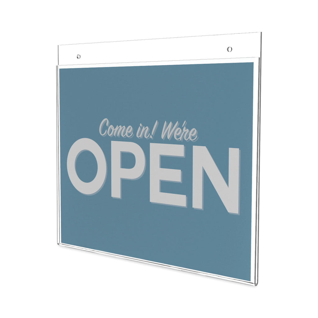 deflecto Classic Image Wall-Mount Sign Holder, Landscape, 11 x 8.5, Clear