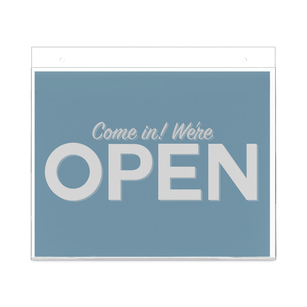 deflecto Classic Image Wall-Mount Sign Holder, Landscape, 11 x 8.5, Clear