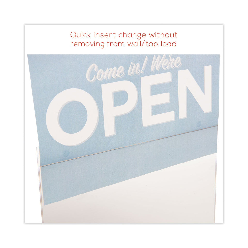 deflecto Classic Image Wall-Mount Sign Holder, Landscape, 11 x 8.5, Clear