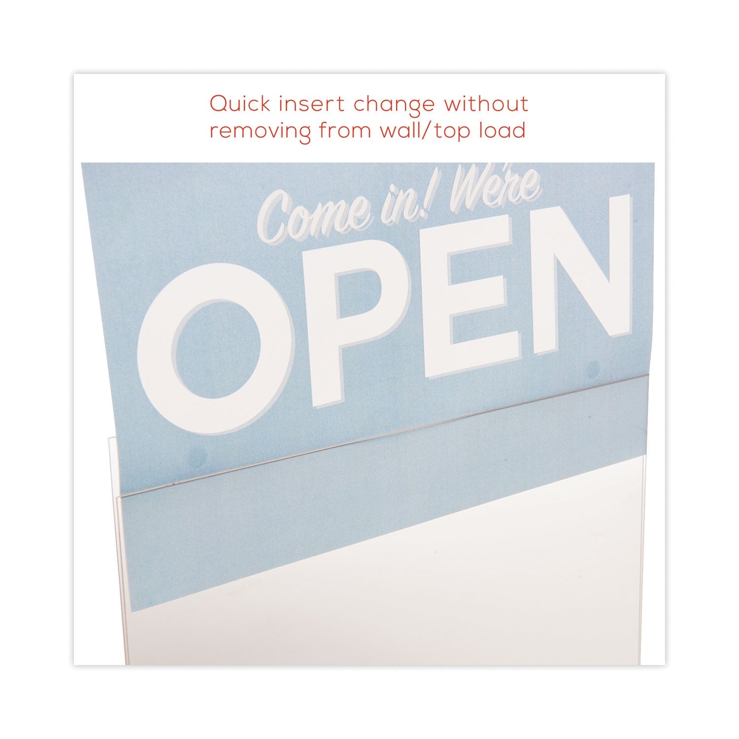 deflecto Classic Image Wall-Mount Sign Holder, Landscape, 11 x 8.5, Clear