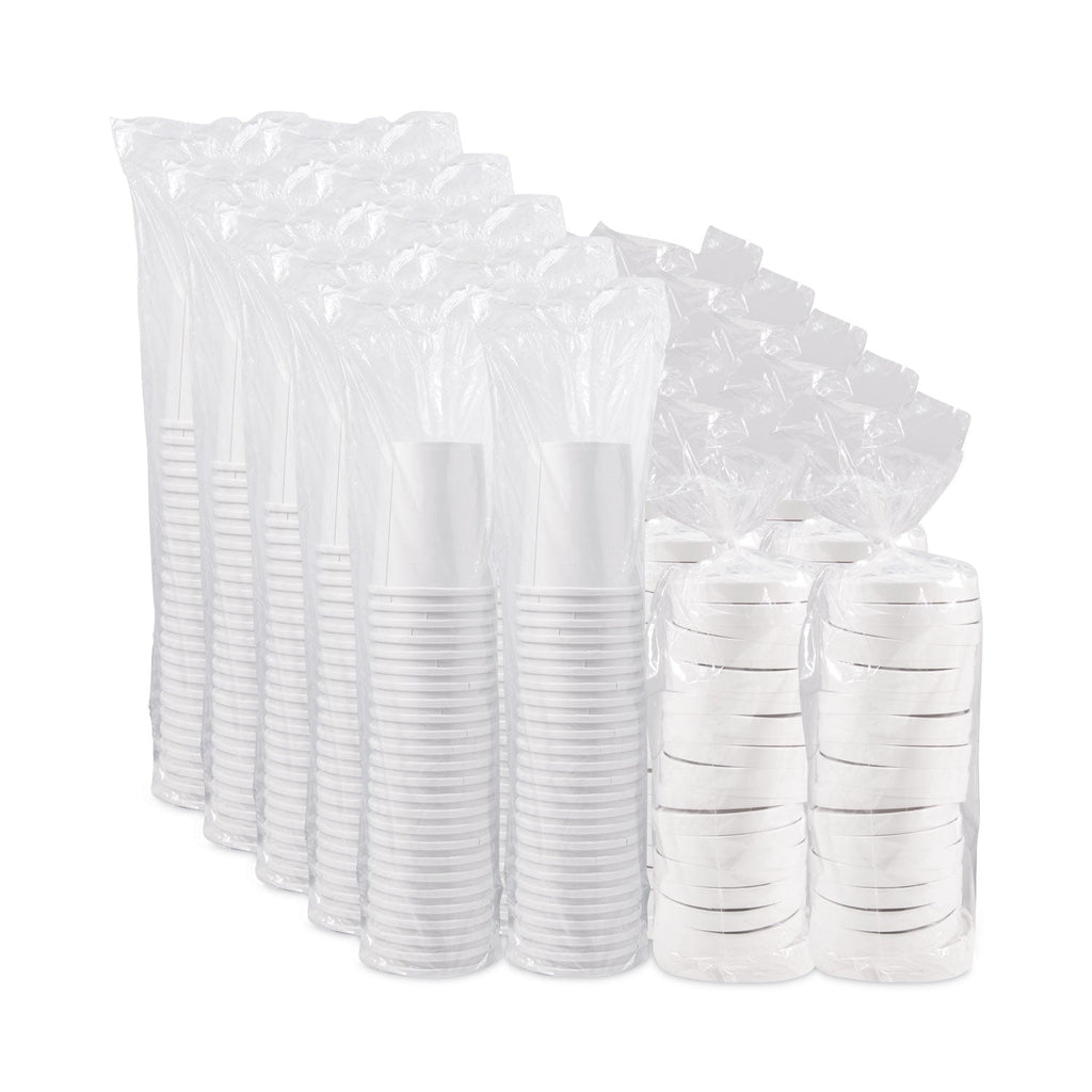 Dart Flexstyle Double Poly Food Combo Pack, 32 oz, White, Paper, 25/Pack, 10 Packs/Carton