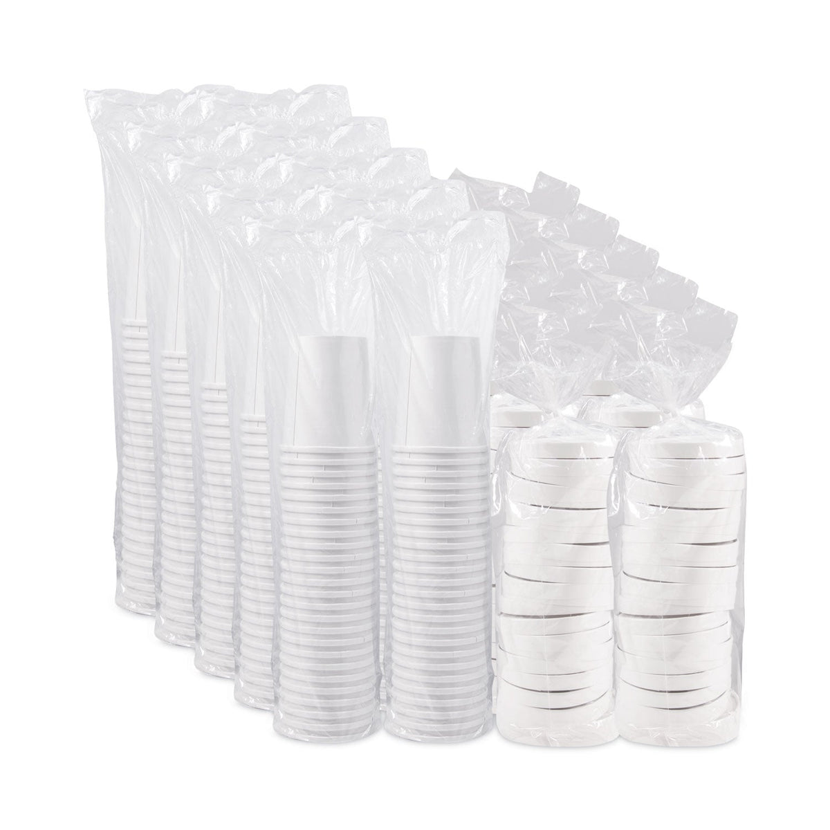 Dart Flexstyle Double Poly Food Combo Pack, 32 oz, White, Paper, 25/Pack, 10 Packs/Carton