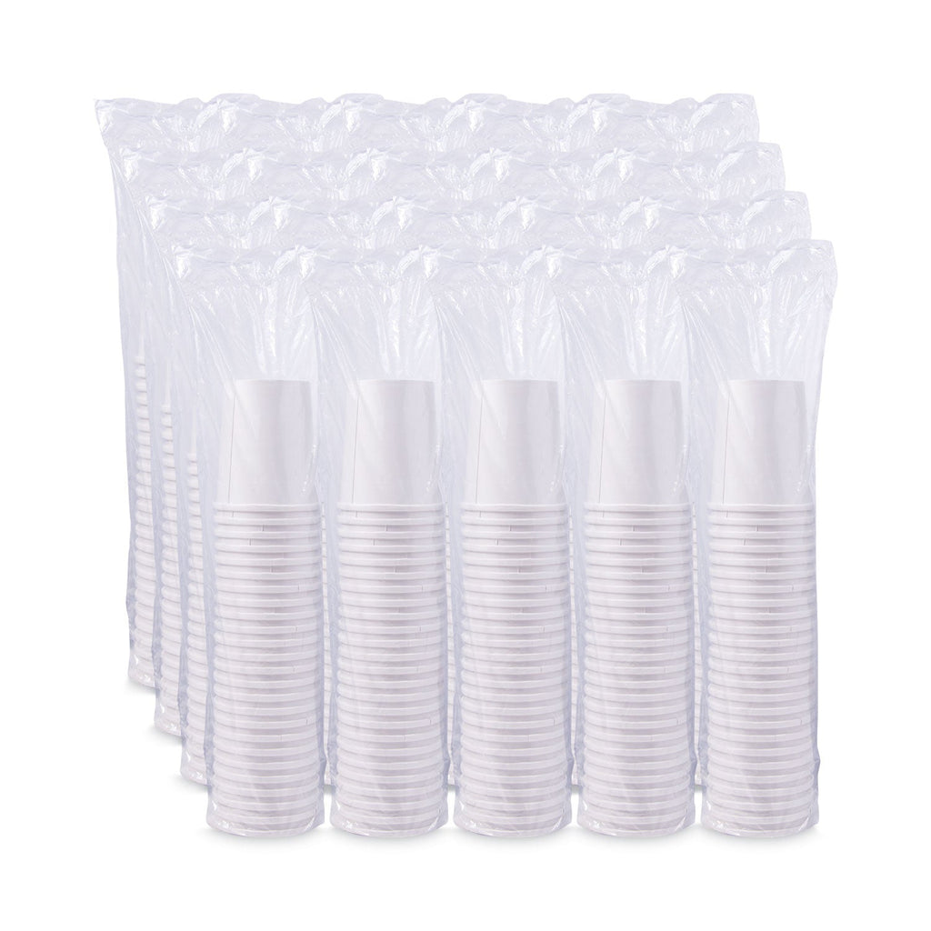 Dart Flexstyle Double Poly Paper Containers, 32 oz, White, Paper, 25/Pack, 20 Packs/Carton
