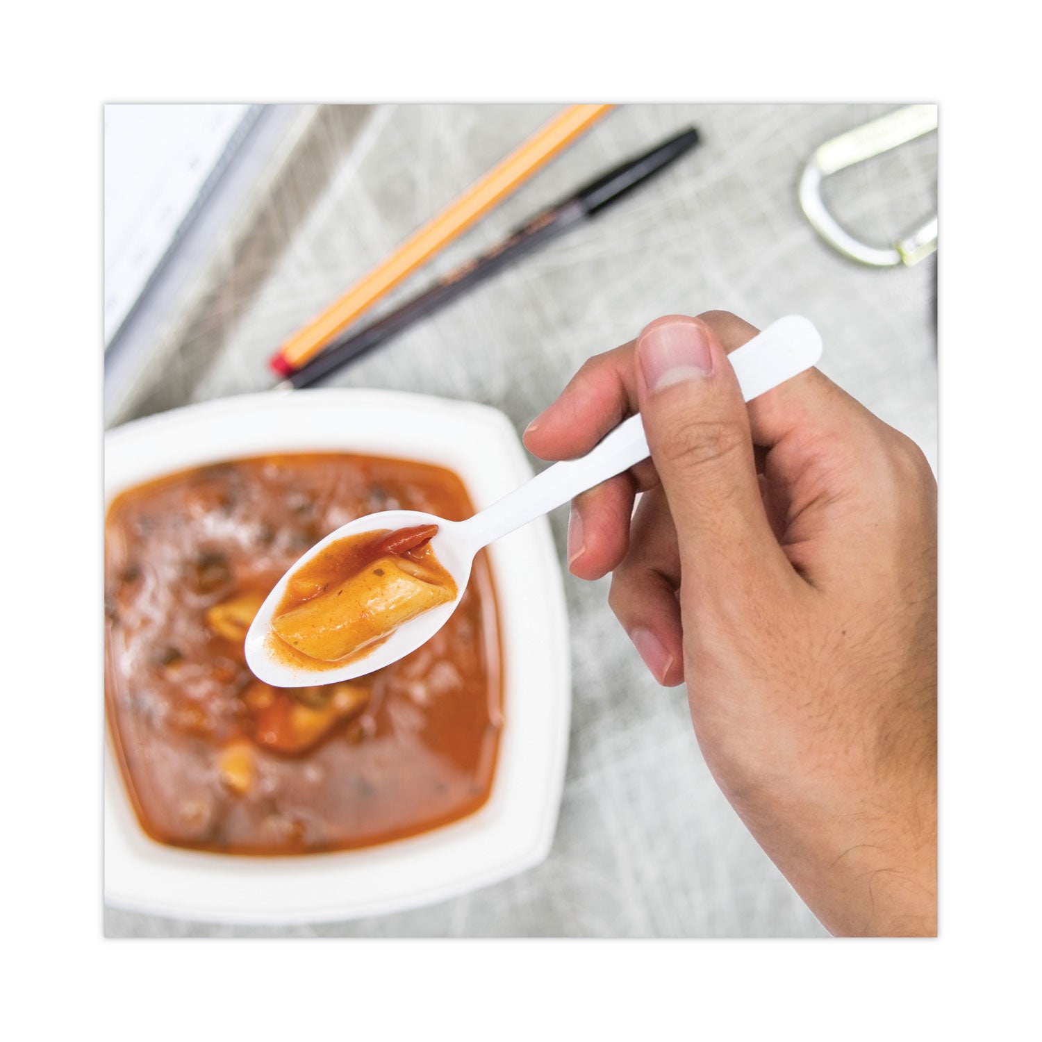 Dart Bonus Polypropylene Cutlery, 5", Teaspoon, White