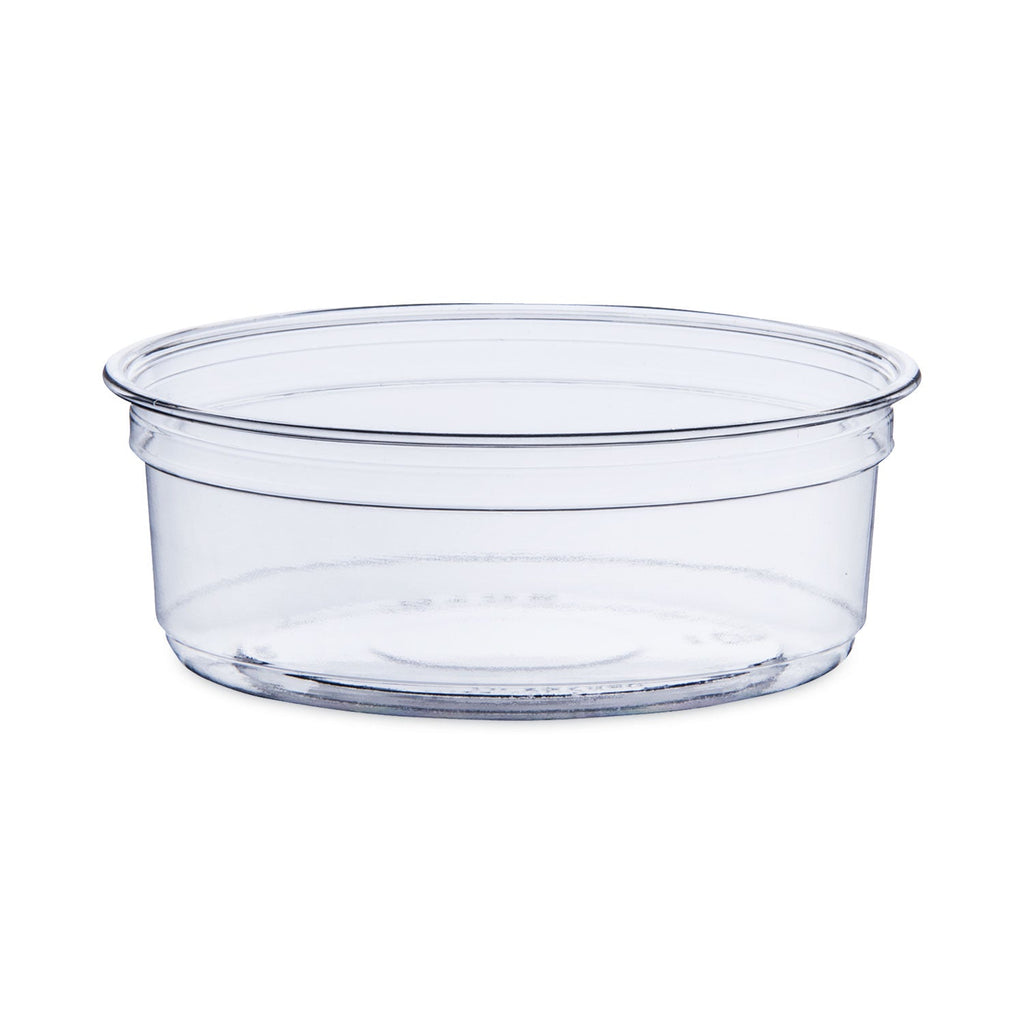 SOLO Bare Eco-Forward RPET Deli Containers, 8 oz, 4.6" Diameter x 1.8"h, Clear, Plastic, 500/Carton
