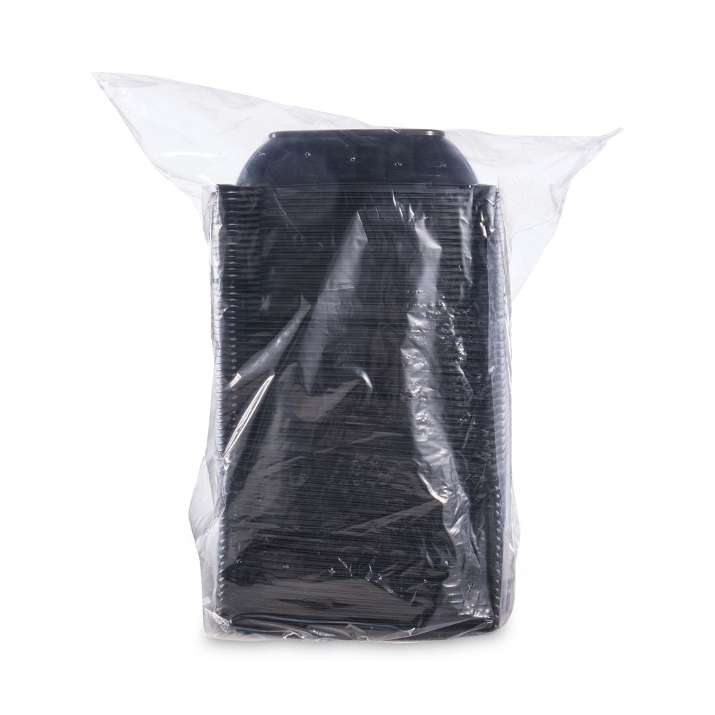 Dart PresentaBowls Pro Black Square Bowls, 32 oz, 8.5 x 8.5 x 2, Plastic, 63/Bag, 4 Bags/Carton