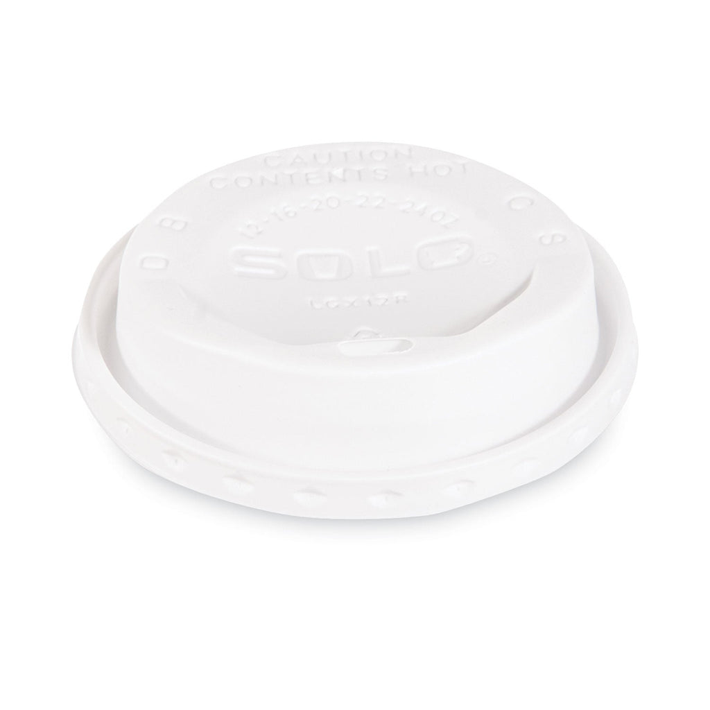 Dart Gourmet Hot Cup Lids, For Trophy Plus Cups, Fits 12 oz to 20 oz, White, 1,500/Carton