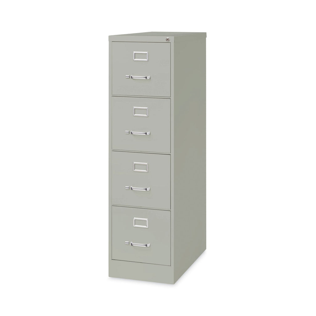 Hirsh Industries Vertical Letter File Cabinet, 4 Letter-Size File Drawers, Light Gray, 15 x 26.5 x 52