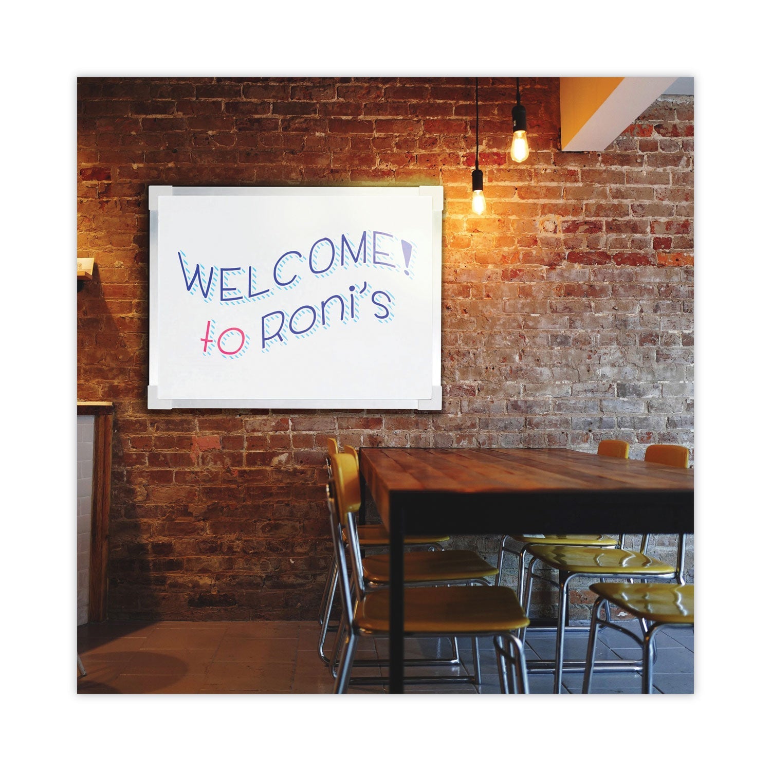 Flipside Framed Dry Erase Board, 48 x 36, White, Silver Aluminum Frame