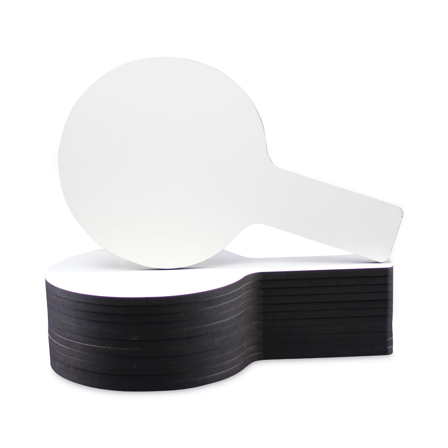 Flipside Dry Erase Paddle, 9 x 5, White, 12/Pack