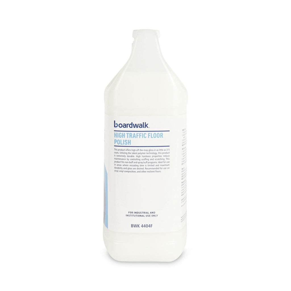 Boardwalk High Traffic Floor Polish, 1 gal Bottle, 4/Carton