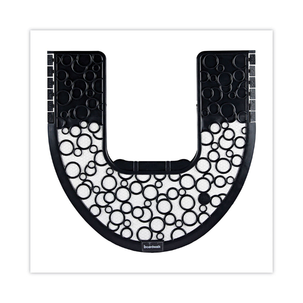 Boardwalk Commode Mat 2.0, Rubber, 22.88 x 22, Black/White, 6/Carton