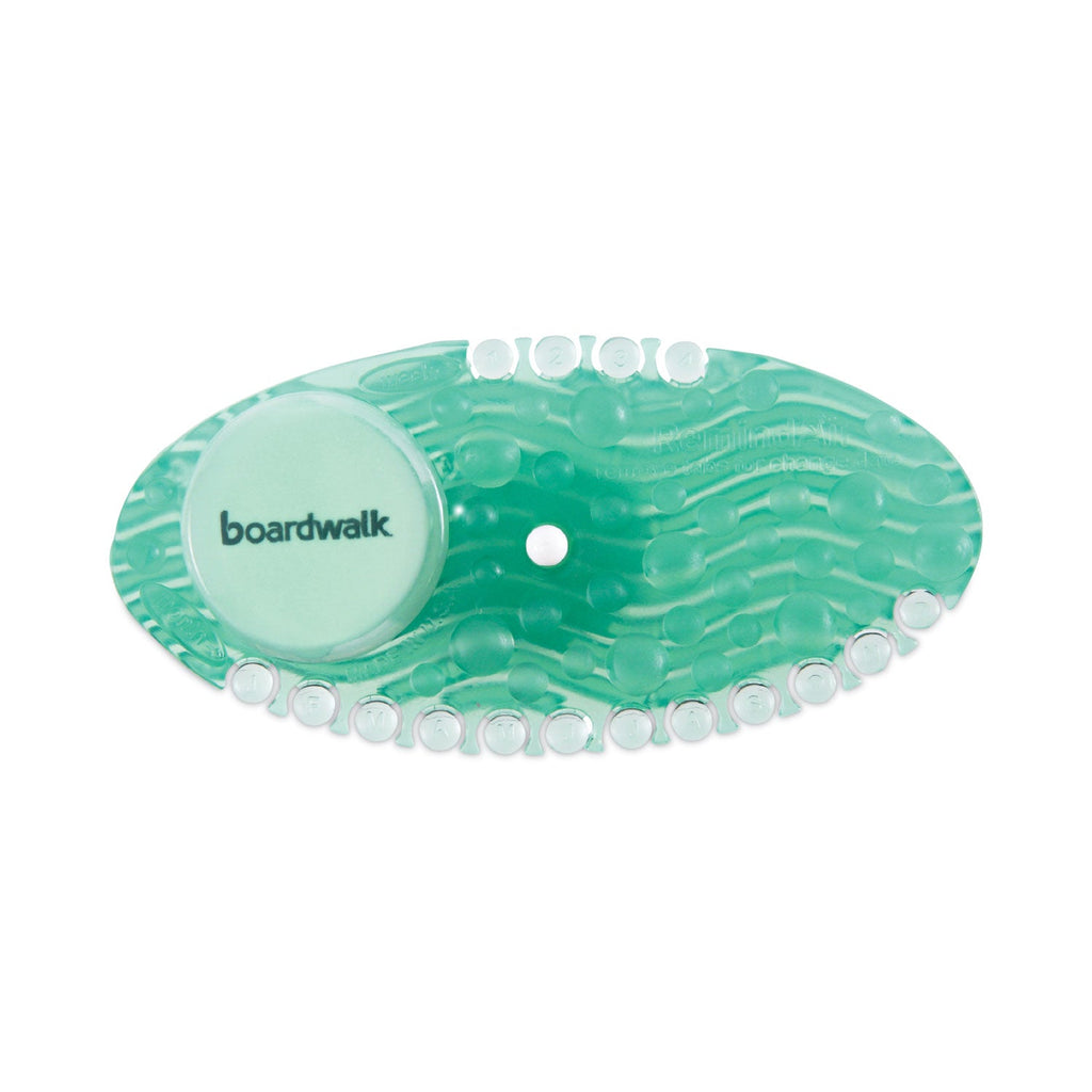 Boardwalk Curve Air Freshener, Cucumber Melon, Solid, Green, 10/Box
