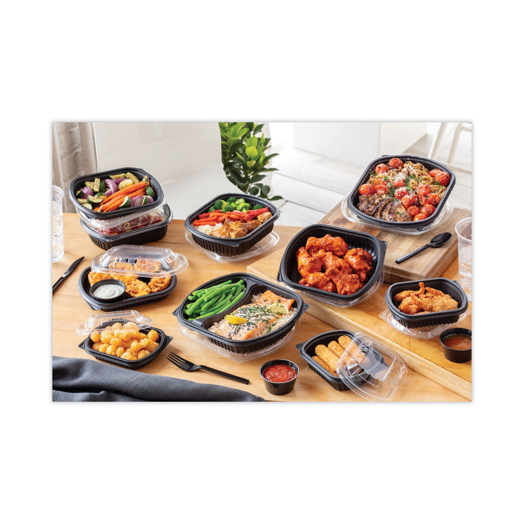 Pactiv Evergreen EarthChoice MealMaster Container, 16 oz, 8.13 x 6.5 x 1, Black, Plastic, 252/Carton