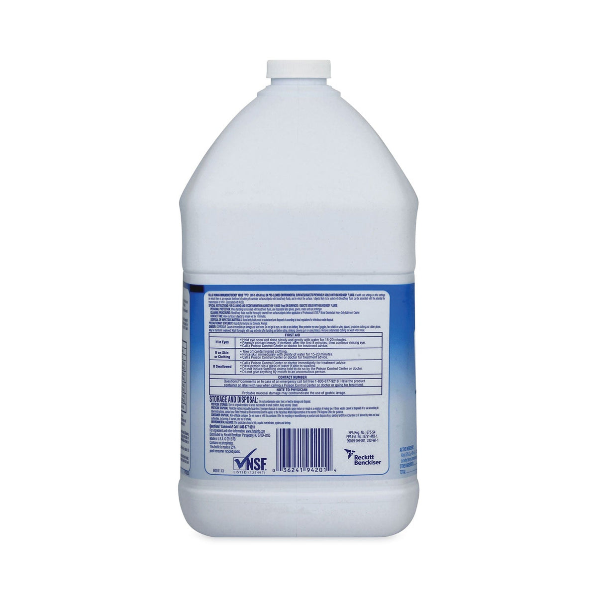 Professional LYSOL Disinfectant Heavy-Duty Bathroom Cleaner Concentrate, 1 gal Bottle, 4/Carton
