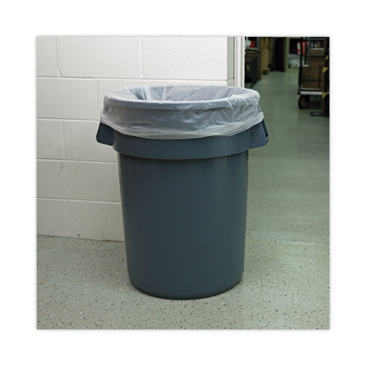 Boardwalk High-Density Can Liners, 45 gal, 10 microns, 40" x 46", Natural, 250/Carton