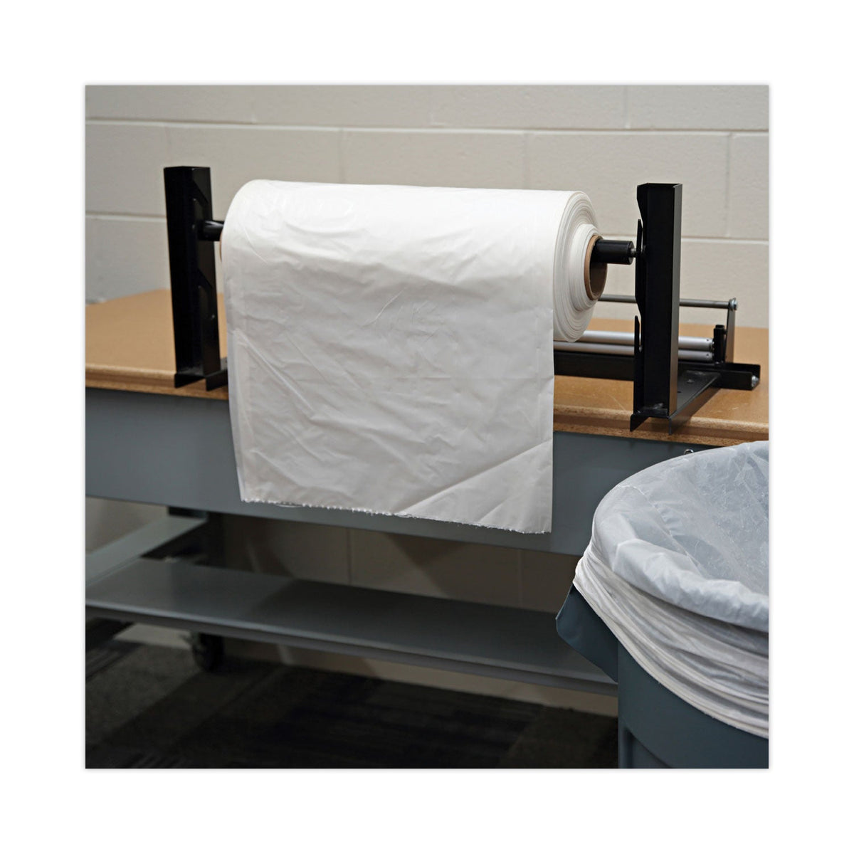 Boardwalk Industrial Drum Liners Rolls, 60 gal, 1.8 mil, 38 x 63, Clear, 1 Roll of 75 Bags