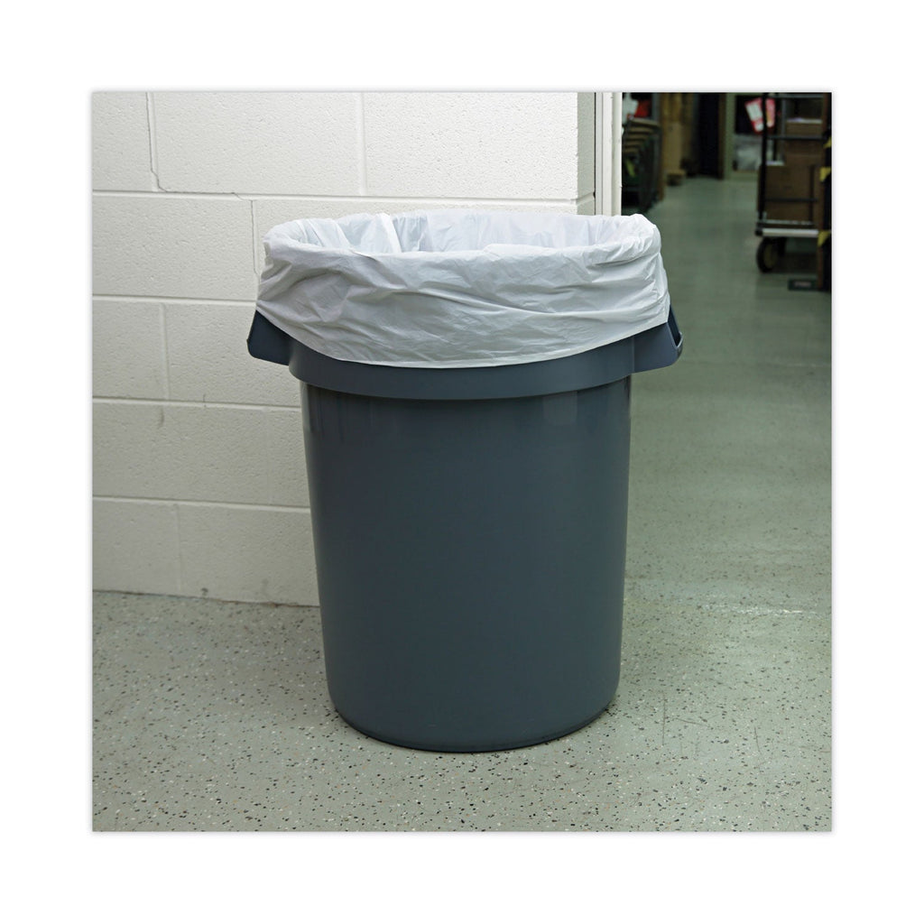 Boardwalk Linear Low Density Industrial Can Liners, 60 gal, 0.7 mil, 38 x 58, White, 100/Carton