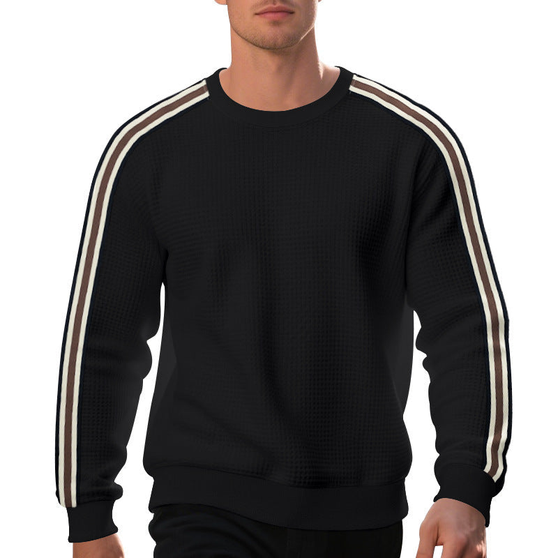 Men’s Loose Round Neck Pullover Sweater – Lightweight Long Sleeve