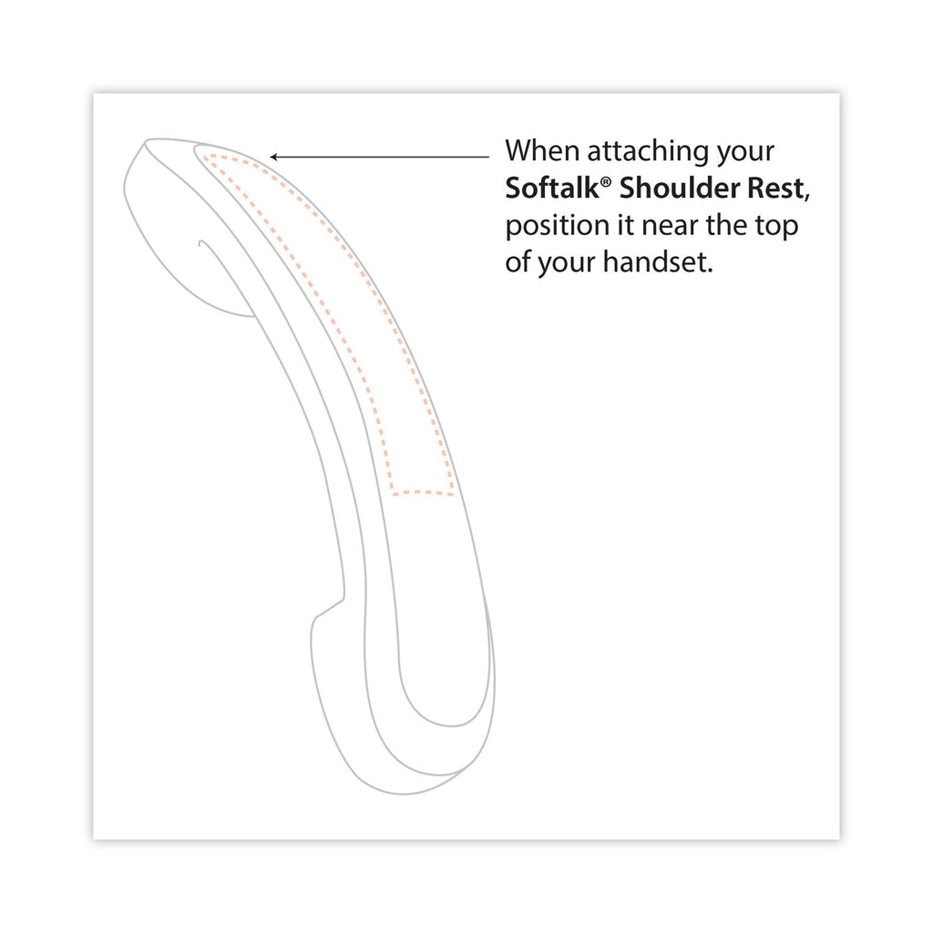 Softalk Mini Softalk Telephone Shoulder Rest, 1.75 x 4.13 x 1.88, Black