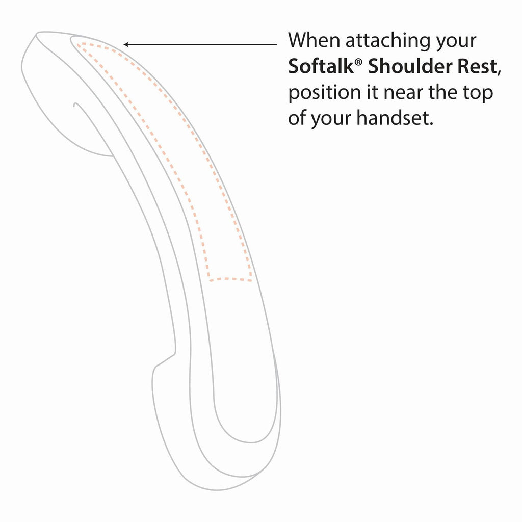 Softalk II Telephone Shoulder Rest, 2 x 6.75 x 2.5, Black