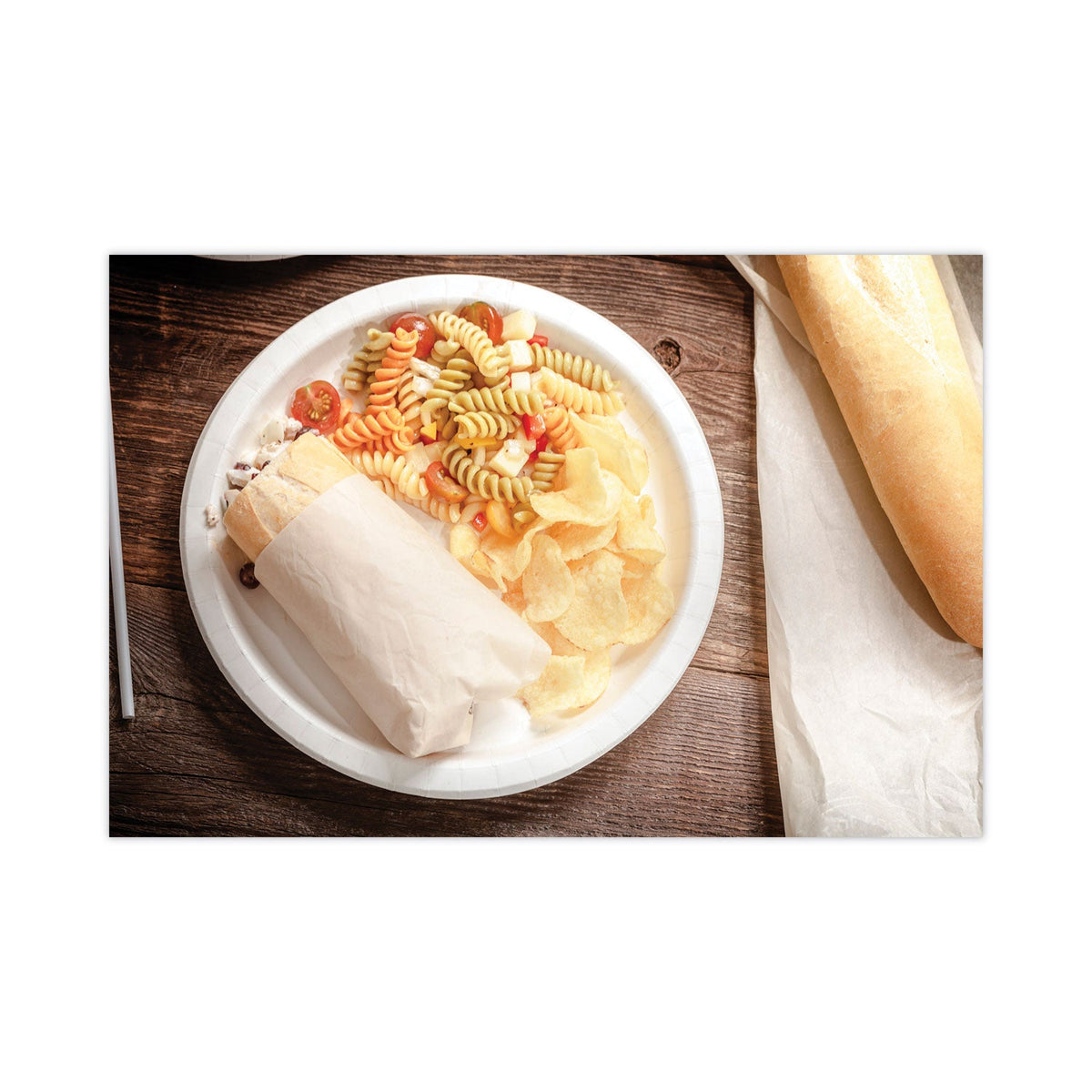Pactiv Evergreen EarthChoice Pressware Compostable Dinnerware, Plate, 9" dia, White, 450/Carton