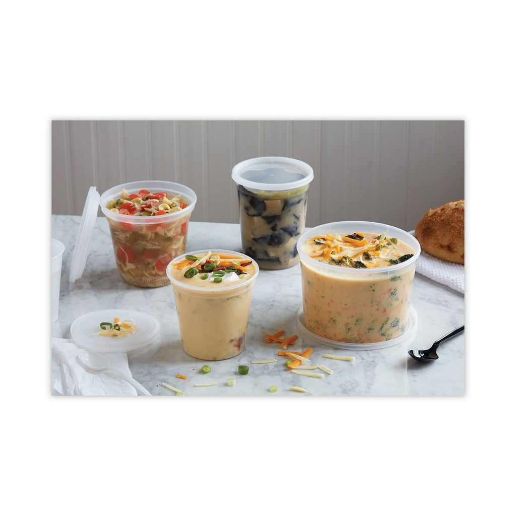 Pactiv Evergreen Newspring DELItainer Microwavable Container Lid, 6.45" Diameter x 0.45" h, Translucent, Plastic, 120/Carton