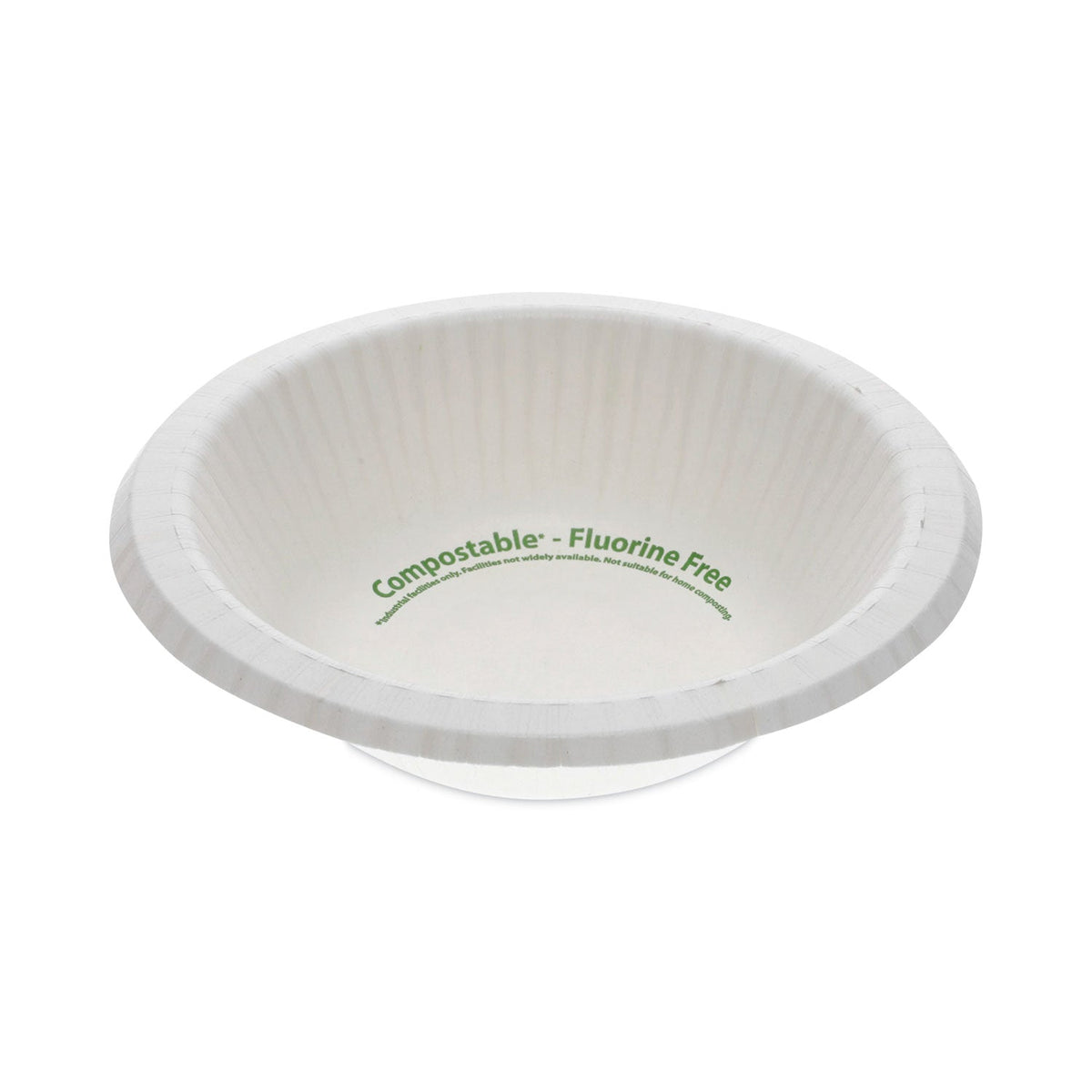 Pactiv Evergreen EarthChoice Pressware Compostable Dinnerware, Bowl, 12 oz, White, 750/Carton