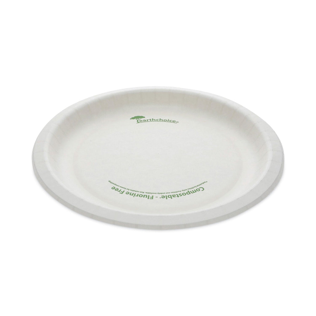 Pactiv Evergreen EarthChoice Pressware Compostable Dinnerware, Plate, 9" dia, White, 450/Carton