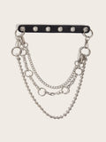 Fashionable And Versatile Double-layer Metal Belt Chain