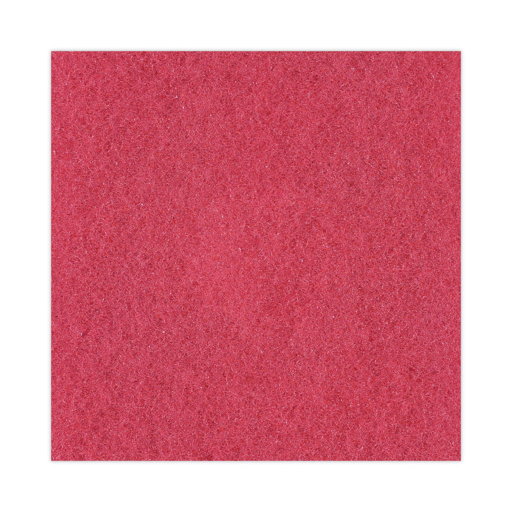 Boardwalk Buffing Floor Pads, 21" Diameter, Red, 5/Carton