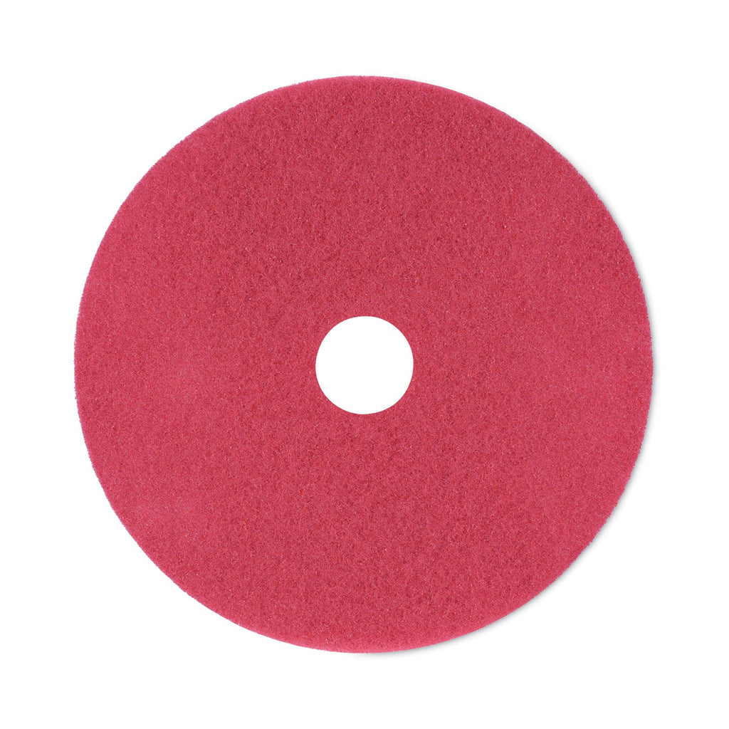 Boardwalk Buffing Floor Pads, 21" Diameter, Red, 5/Carton