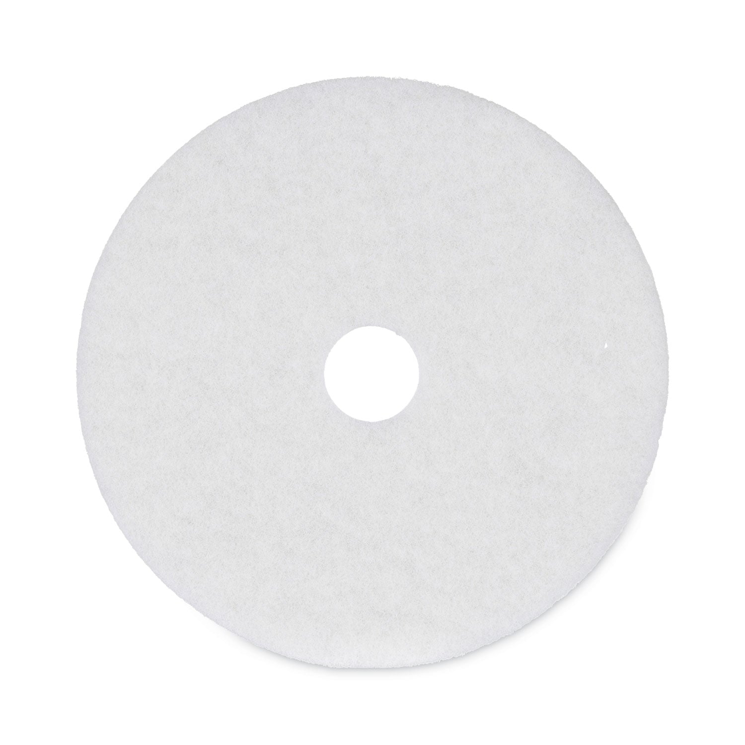 Boardwalk Polishing Floor Pads, 20" Diameter, White, 5/Carton