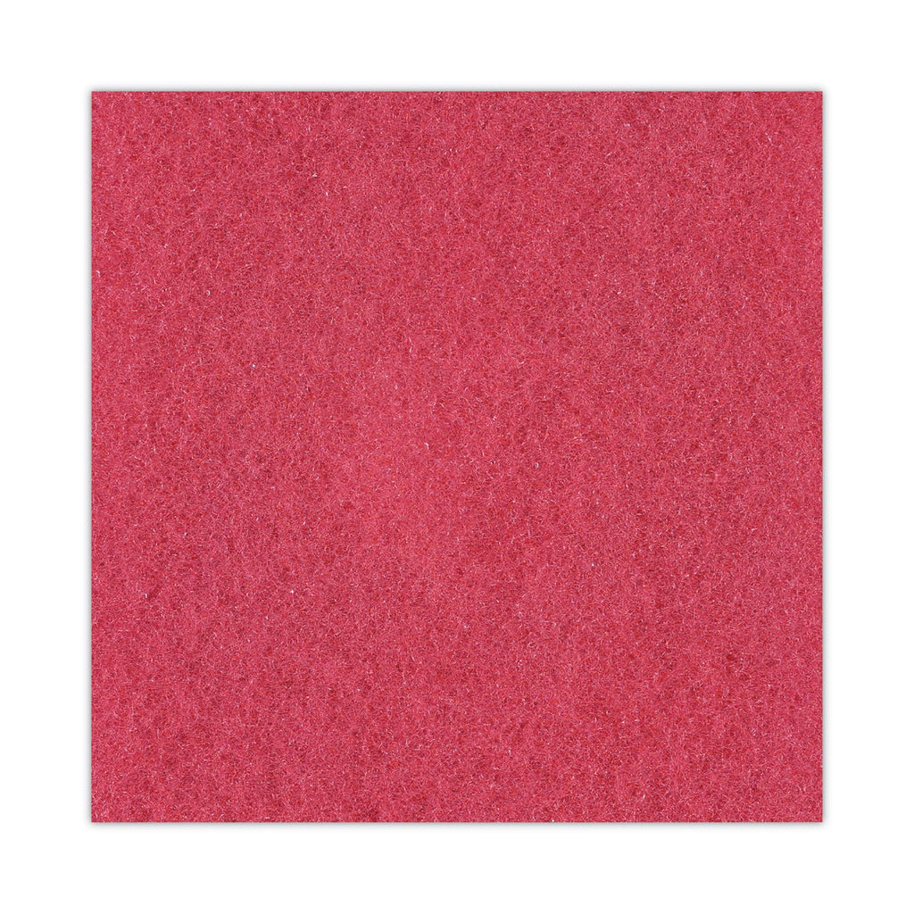 Boardwalk Buffing Floor Pads, 20" Diameter, Red, 5/Carton