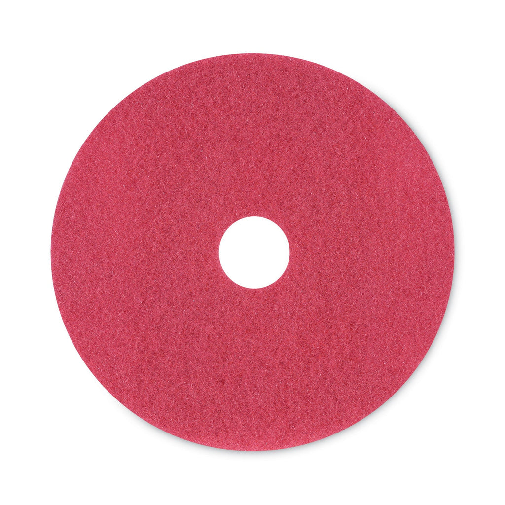 Boardwalk Buffing Floor Pads, 20" Diameter, Red, 5/Carton