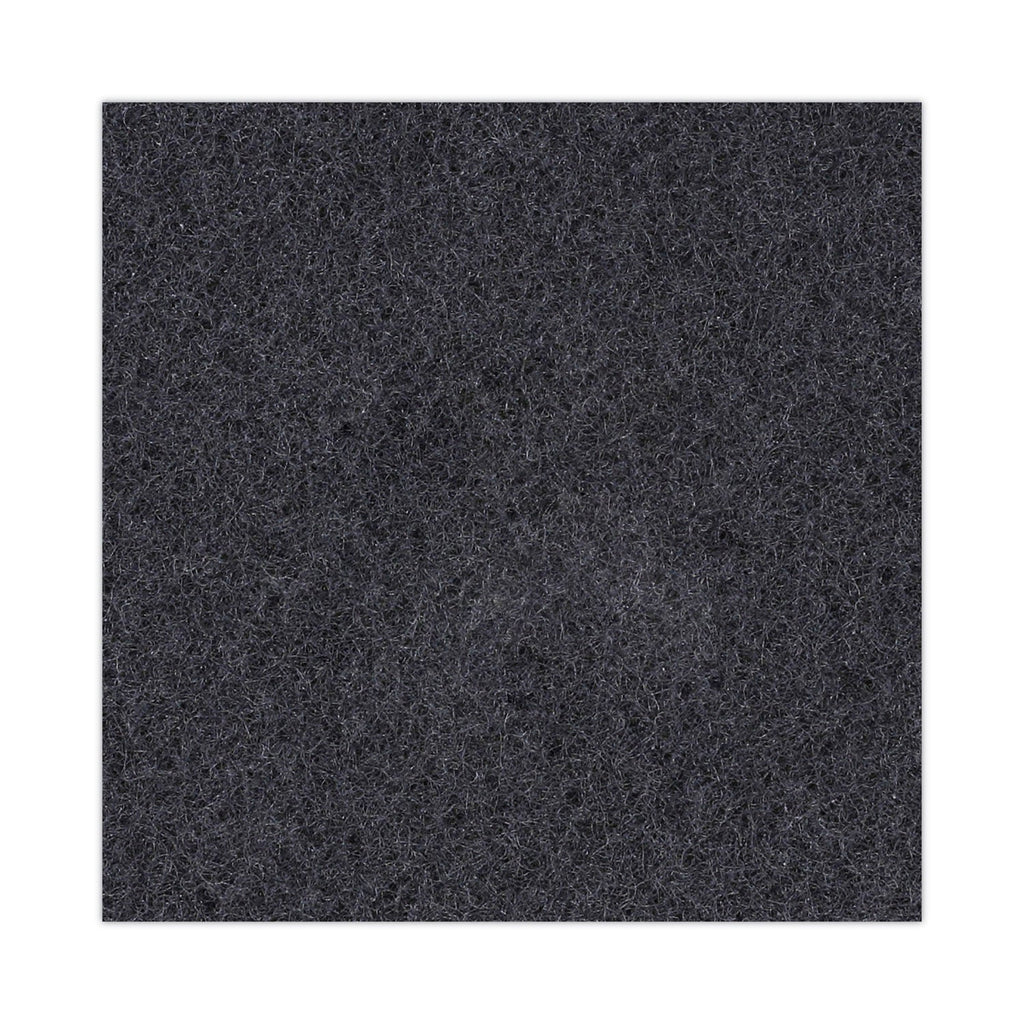Boardwalk Stripping Floor Pads, 19" Diameter, Black, 5/Carton