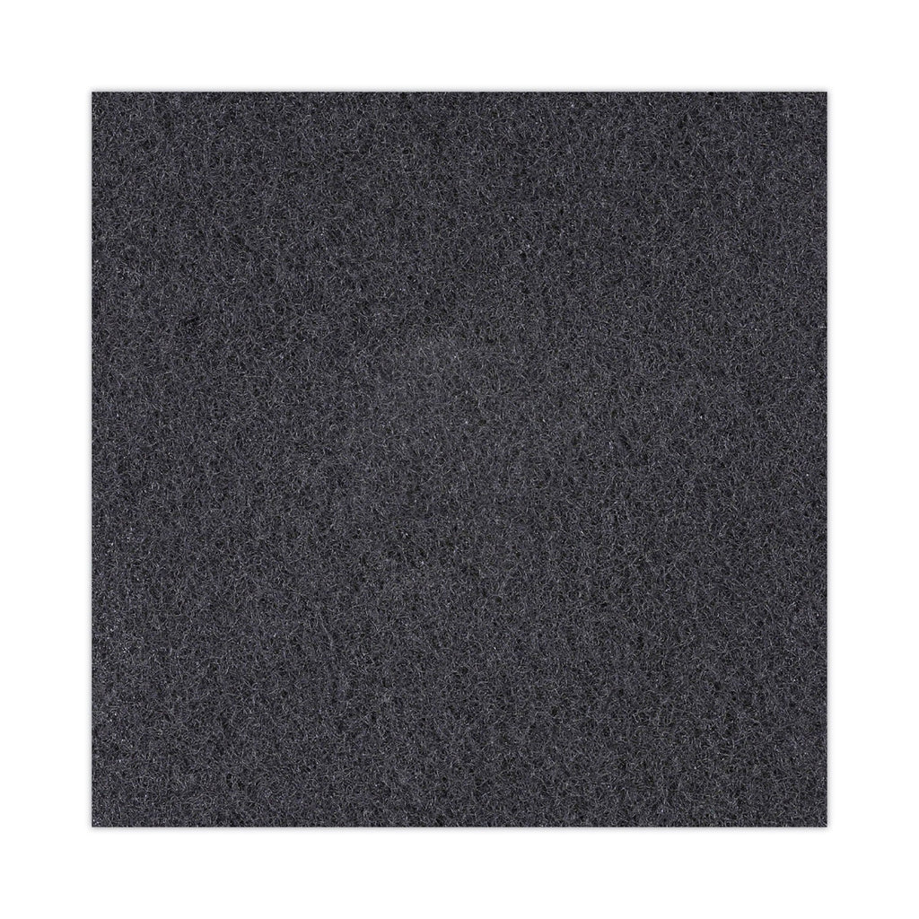 Boardwalk High Performance Stripping Floor Pads, 17" Diameter, Black, 5/Carton