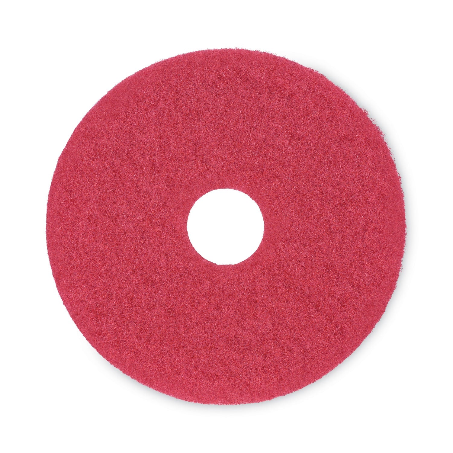 Boardwalk Buffing Floor Pads, 15" Diameter, Red, 5/Carton