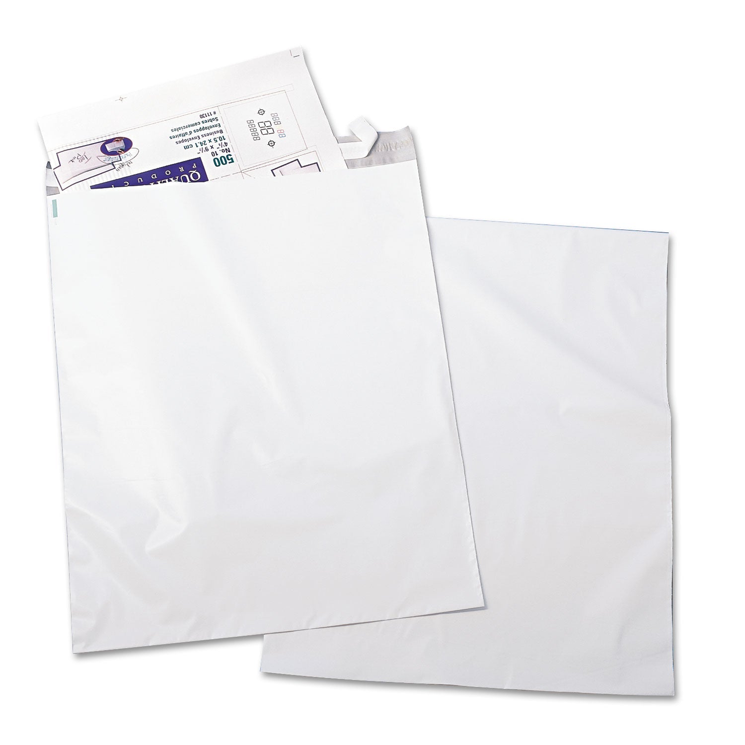 Quality Park Redi-Strip Poly Mailer, #6, Square Flap, Redi-Strip Adhesive Closure, 14 x 19, White, 100/Pack