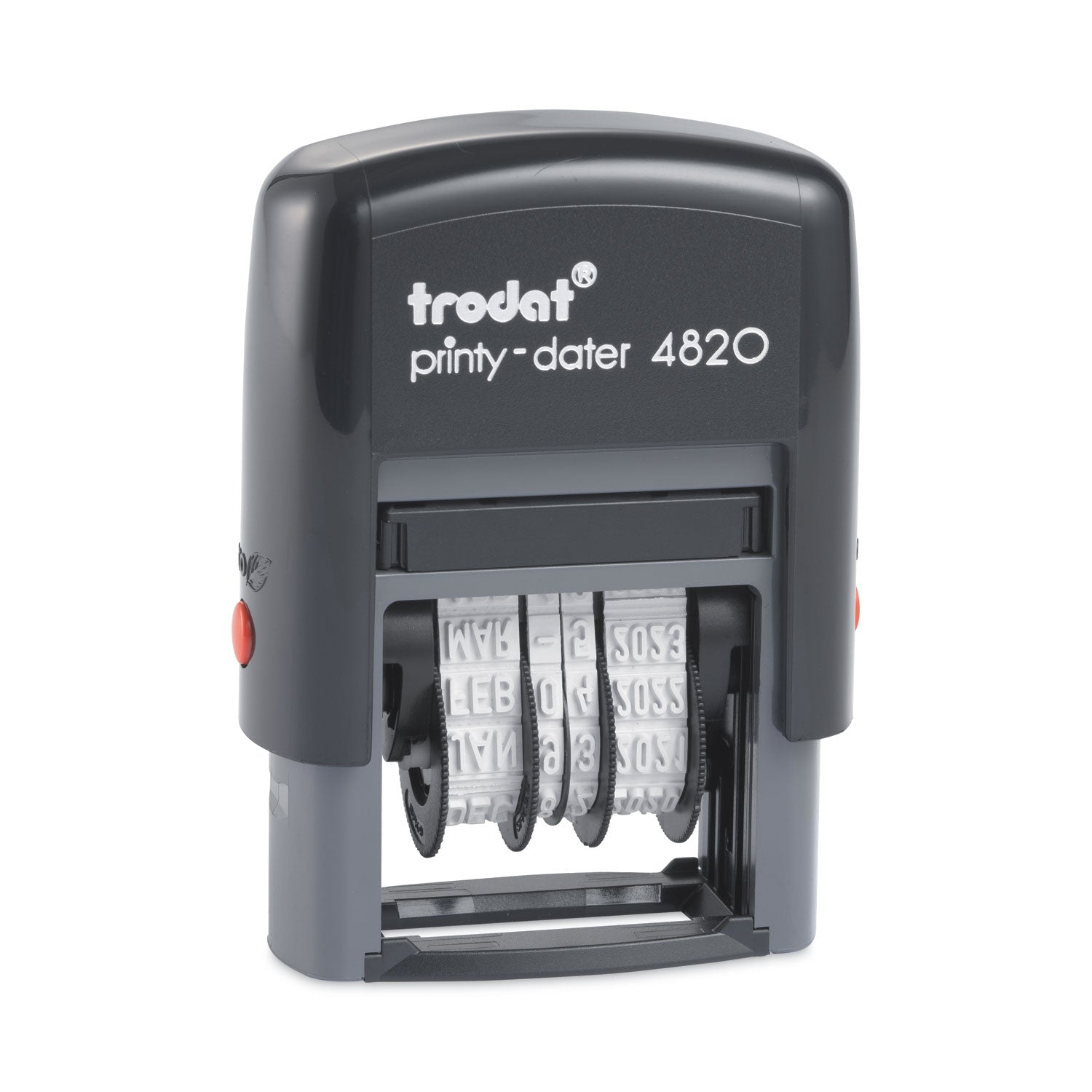 Trodat Printy Economy Date Stamp, Self-Inking, 1.63" x 0.38", Black