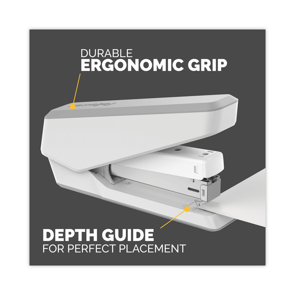 Fellowes LX850 EasyPress Full Strip Stapler, 25-Sheet Capacity, White