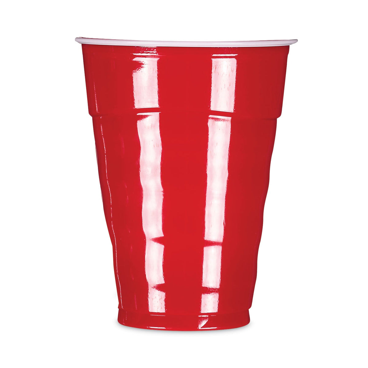 Hefty Easy Grip Disposable Plastic Party Cups, 9 oz, Red, 50/Pack, 12 Packs/Carton