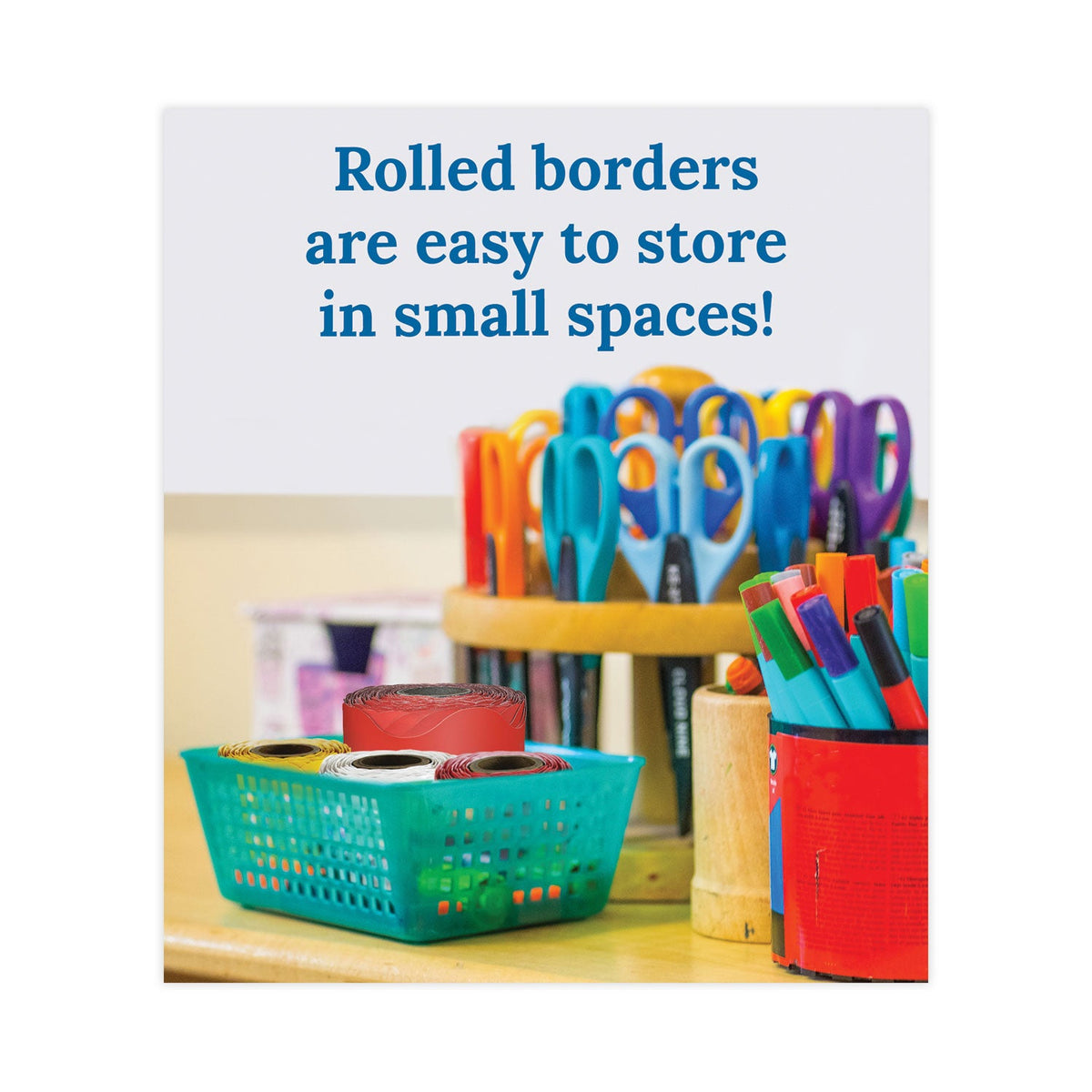Carson-Dellosa Education Rolled Scalloped Borders, 2.25" x 65 ft, Red