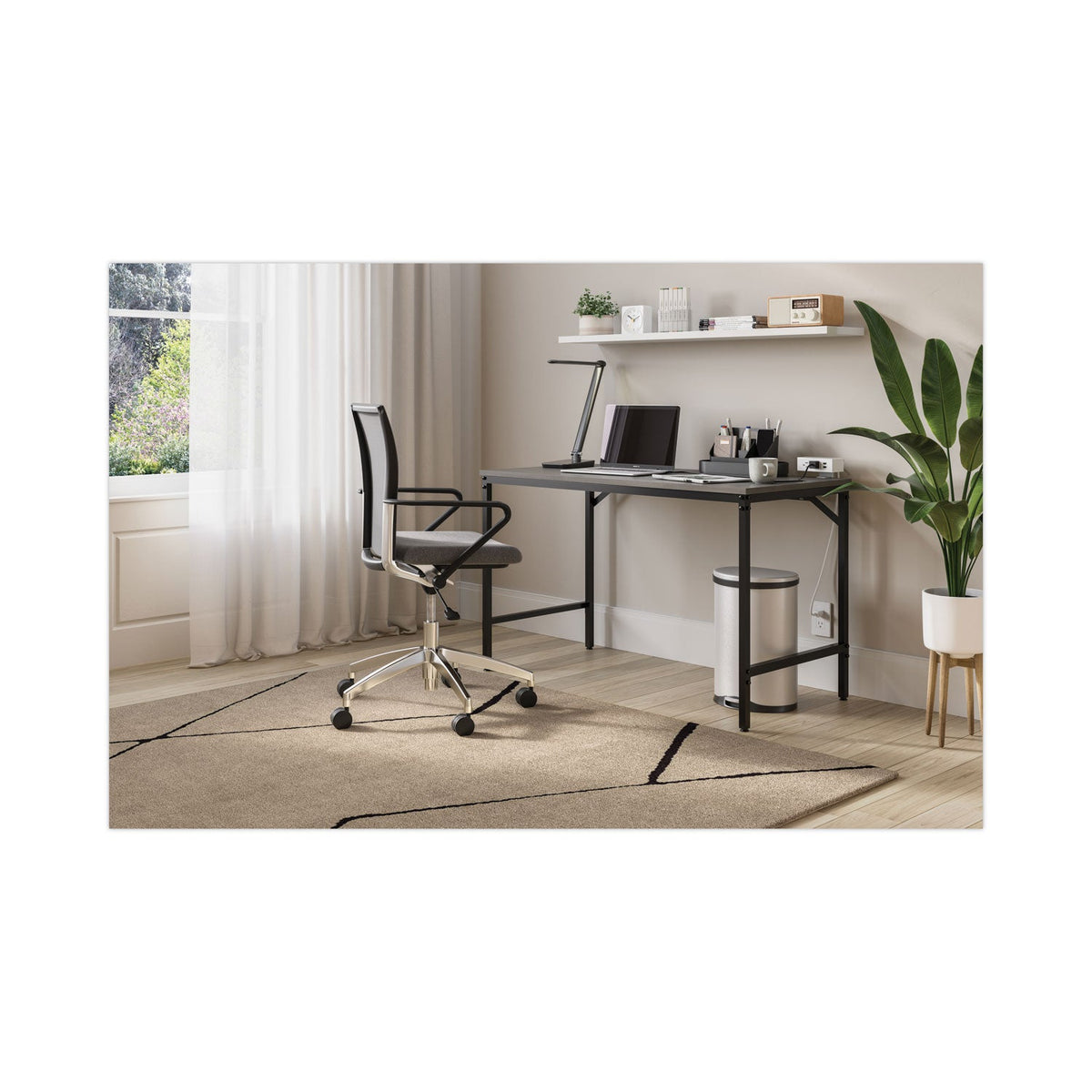 Safco Simple Work Desk, 45.5" x 23.5" x 29.5", Gray