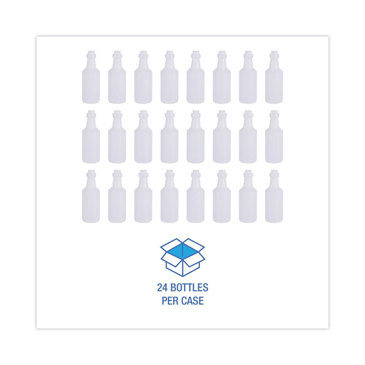 Boardwalk Handi-Hold Spray Bottle, 16 oz, Clear, 24/Carton